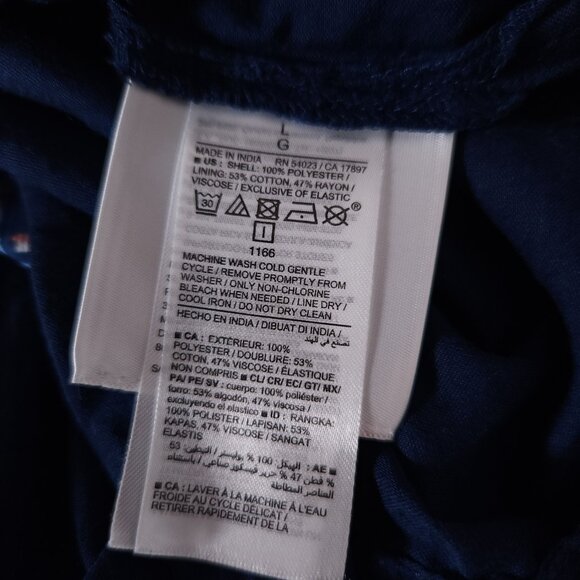 Old Navy Womens Lined Ruched Waist Ikat Peplum Top Size L Boho Festival Pullover - Picture 11 of 12